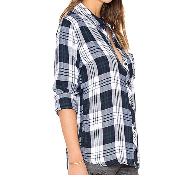 Rails Plaid Button Brown - Picture 2 of 7